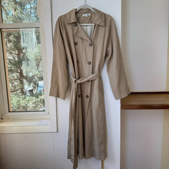 Reformation Kensington Trench Jacket Coat in Khaki - Picture 5 of 15
